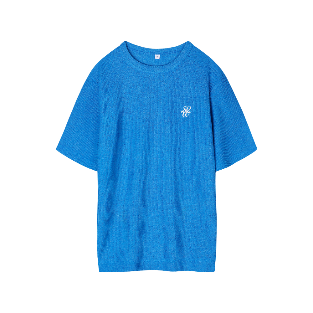 KNITTED LOUNGE CREW NECK (OCEAN BLUE)YOUNEEDGARMENTS(유니드가먼츠)