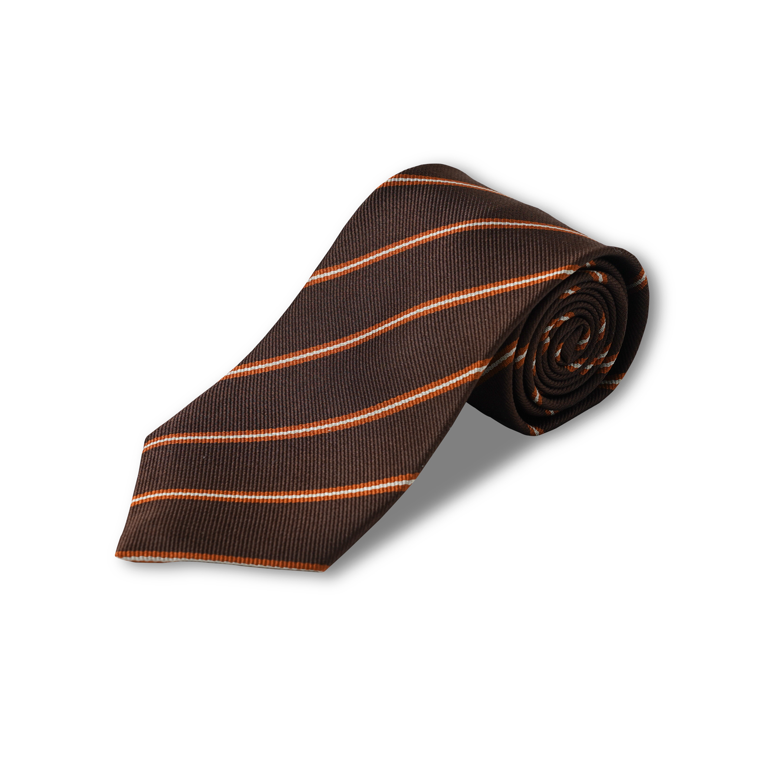 BANTS LSB Silk Regimental Stripes Tie - Brown x OrangeBANTS(반츠)