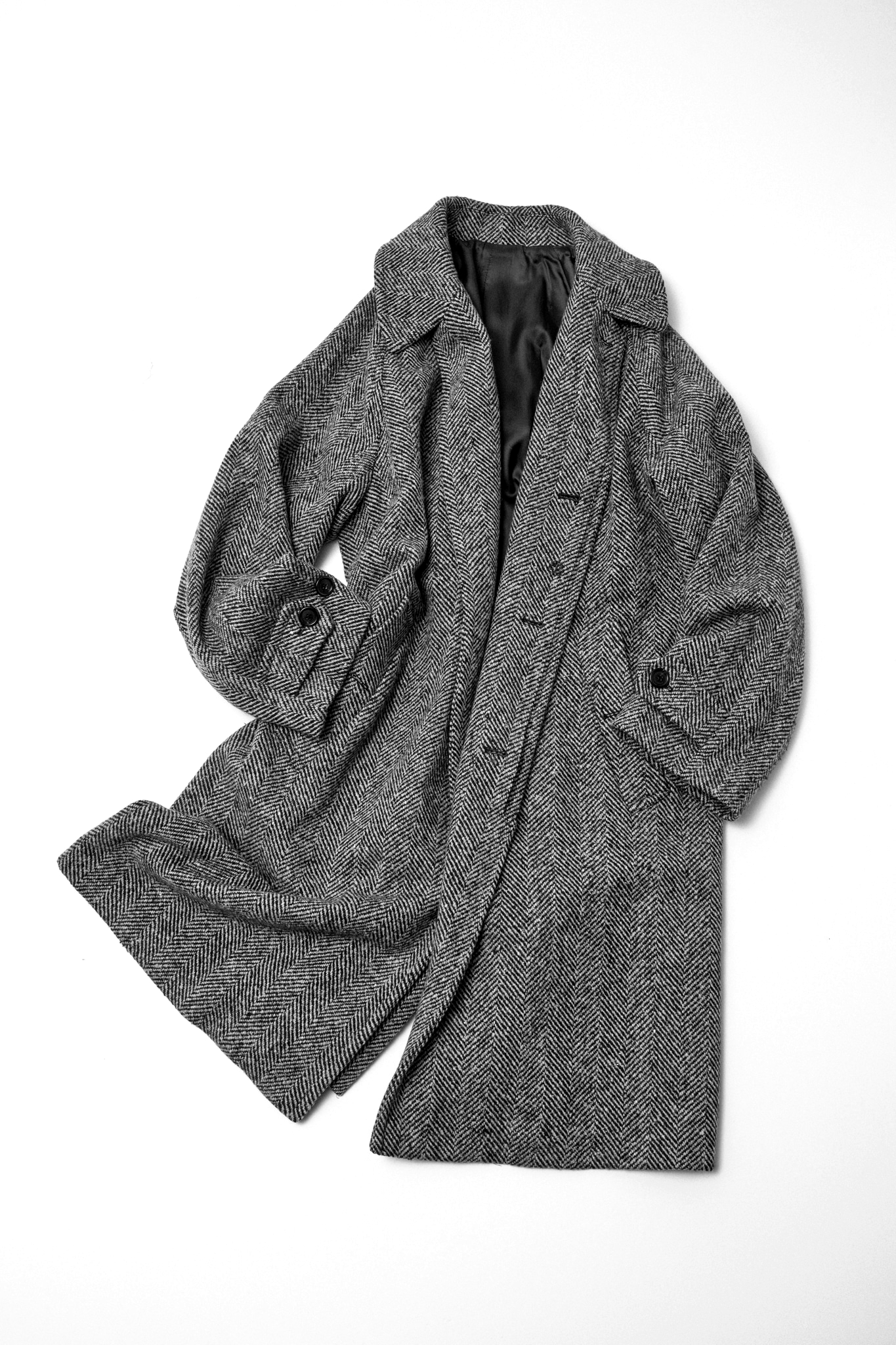 Raglan Coat (Black Donegal)PINOMARE(피노마레)