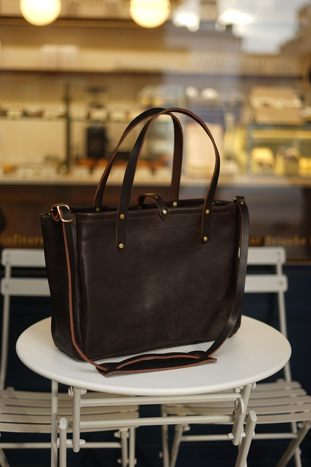 Lemericana Leather Tote Bag (BLACK BROWN)L&#039;emericana(르메리카나)