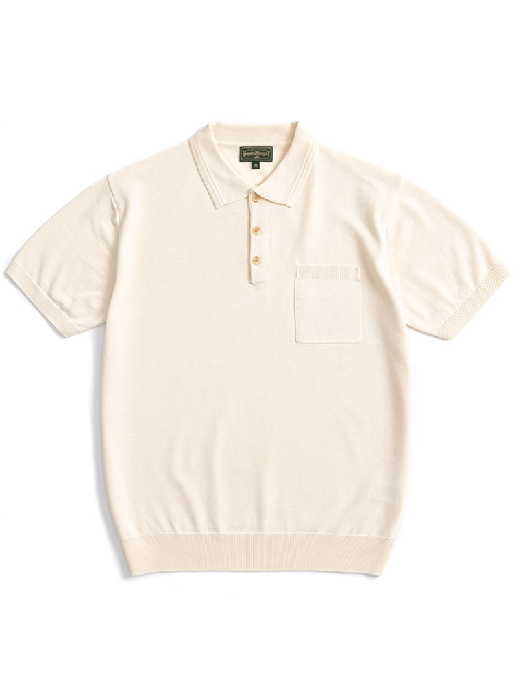 11 KNITTED POLO SHIRT (CREAM)Boogie Holiday(부기홀리데이)