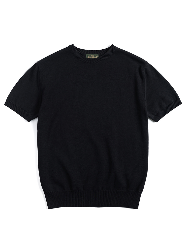 11 ESSENTIAL KNITTED T-SHIRT (BLACK)Boogie Holiday(부기홀리데이)