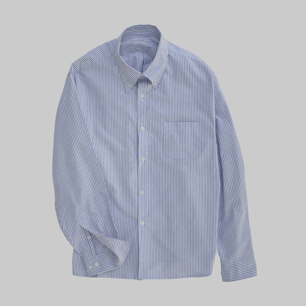 [24ss]Stripe Cotton Oxford Button-Down Shirt PinkTela(뗄라)